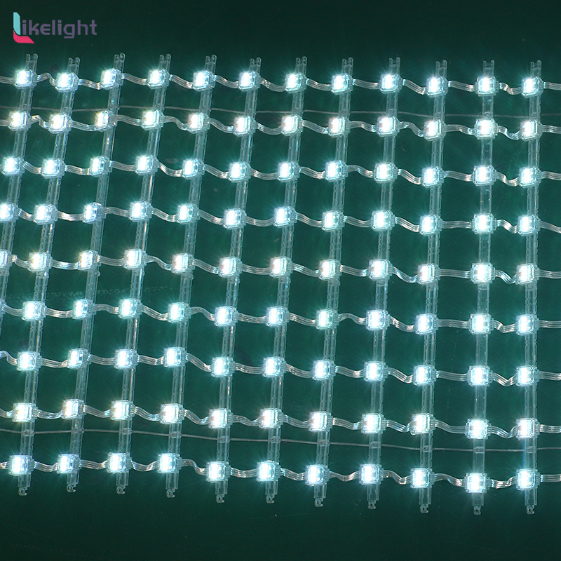 Flexible transparent LED curtain grid screen